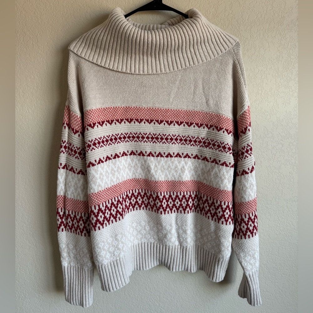 Frye & Co. Women’s Tan Cowl Neck Sweater Size Medium